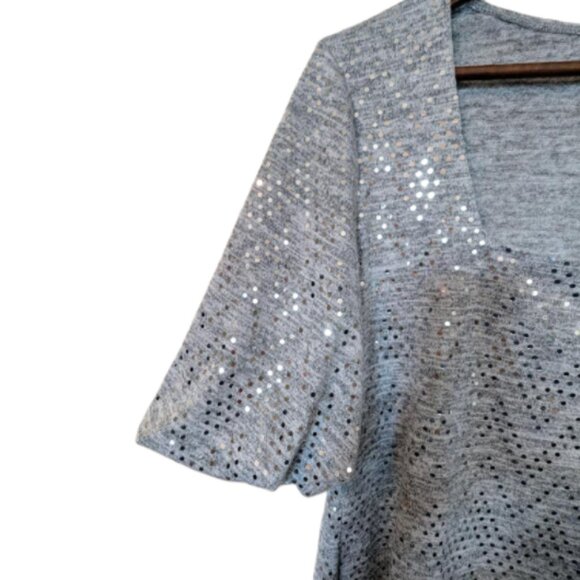 NWOT Laura Petite All Over Sparkly Holiday Top - Picture 4 of 5